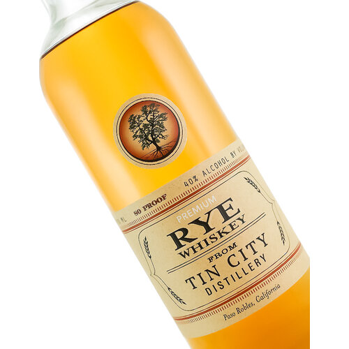 Tin City Distillery Premium Rye Whiskey, Paso Robles, California