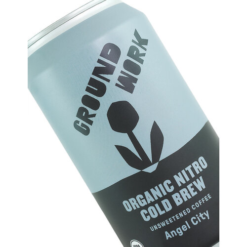 Ground Work "Angel City" Organic Nitro Cold Brew Unsweetened Coffee 12oz Can, Los Angeles, CA