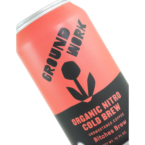 Ground Work "Bitches Brew" Organic Nitro Cold Brew Unsweetened Coffee 12oz Can, Los Angeles, CA