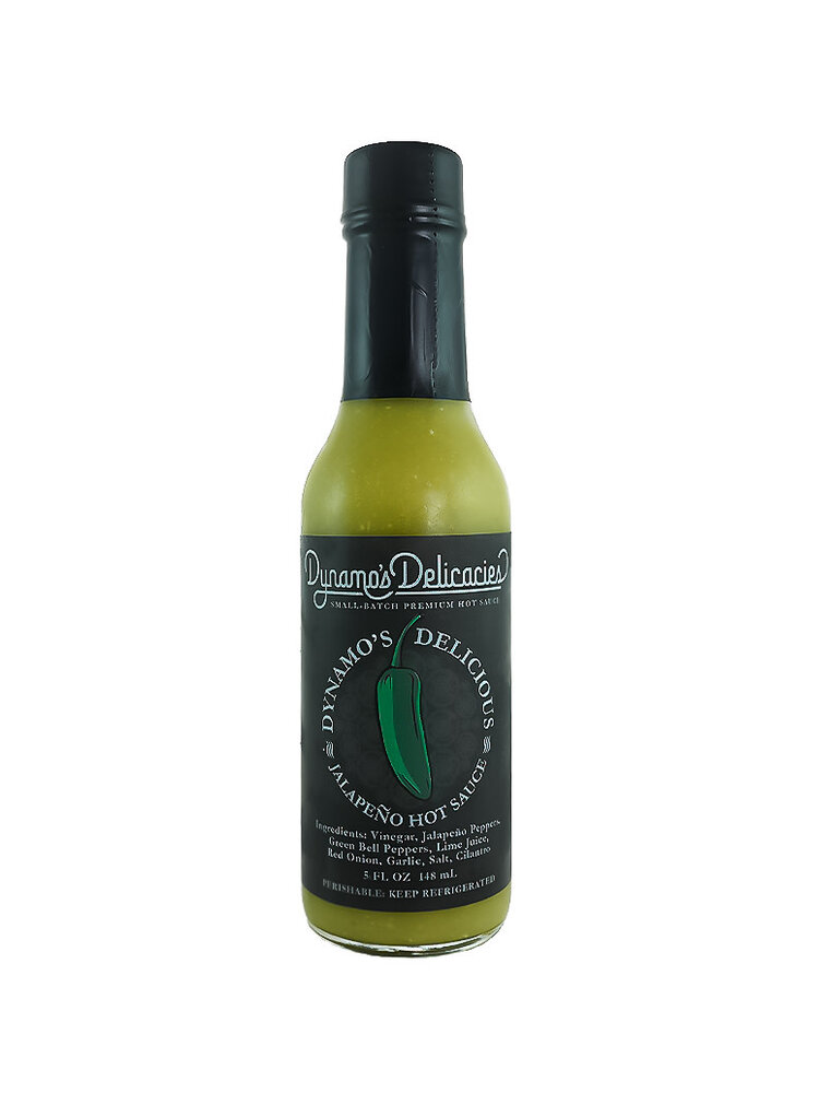 Dynamo's Delicacies "Delicious" Jalapeno Hot Sauce 5oz Bottle