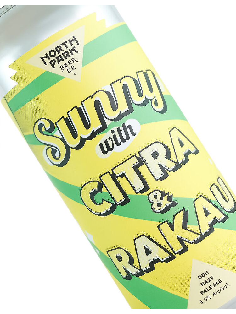 North Park Beer Co "Sunny With Citra & Rakau" DDH Hazy Pale Ale 16oz can - San Diego, CA