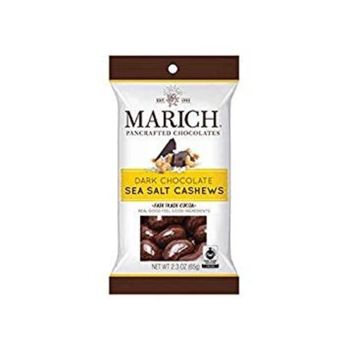 Marich Dark Chocolate Sea Salt Cashews 2oz Bag, Hollister, California