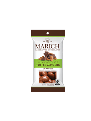 Marich Milk Chocolate Toffee Almonds 2oz Bag, Hollister, California