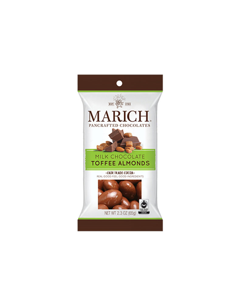 Marich Milk Chocolate Toffee Almonds 2oz Bag, Hollister, California