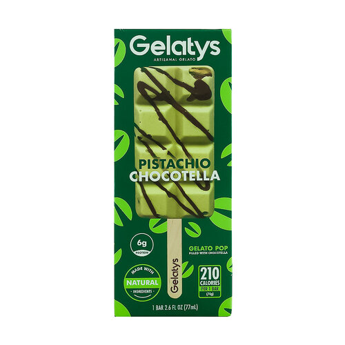 Gelatys Artisanal Gelato "Pistachio Chocotella" Gelato Pop 2.6oz Bar Gelatys Artisanal Gelato "Pistachio Chocotella" Gelato Pop 2.6oz Bar