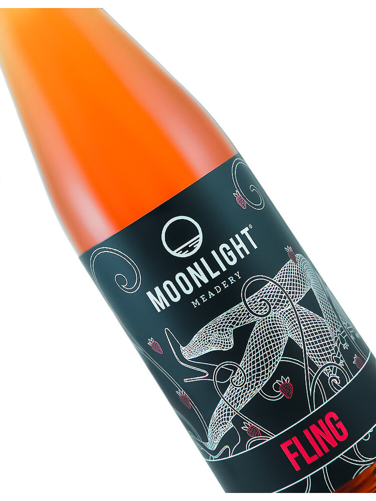 Moonlight Meadery "Fling" Strawberry and Rhubarb Mead 375ml bottle - Londonderry, NH