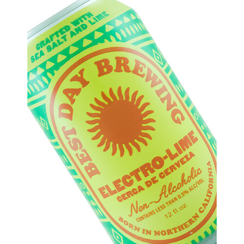 Best Day Brewing "Electro-Lime" Non-Alcoholic Cerveza 12oz can - Sausalito, CA Best Day Brewing "Electro-Lime" Non-Alcoholic Cerveza 12oz can - Sausalito, CA