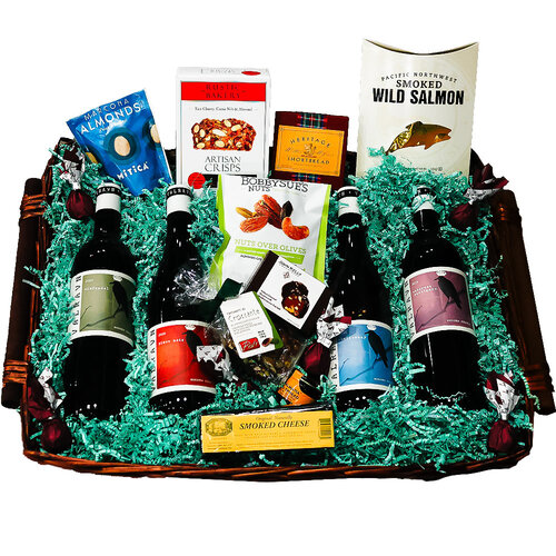 "Sonoma Spectacular" Valravn Four Bottle Gift Basket "Sonoma Spectacular" Valravn Four Bottle Gift Basket