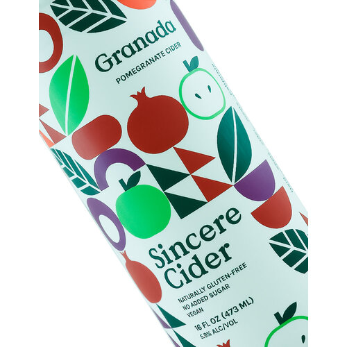Sincere Cider "Granada" Pomegranate Cider 16oz can - Napa, CA Sincere Cider "Granada" Pomegranate Cider 16oz can - Napa, CA