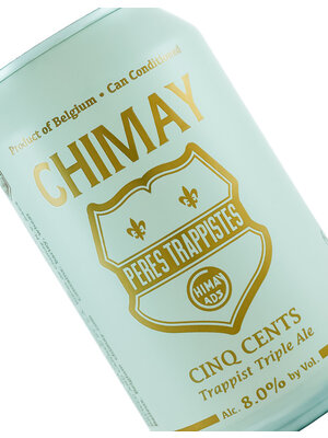 Chimay Cinq Cents Trappist Triple Ale (White) 330ml can - Belgium
