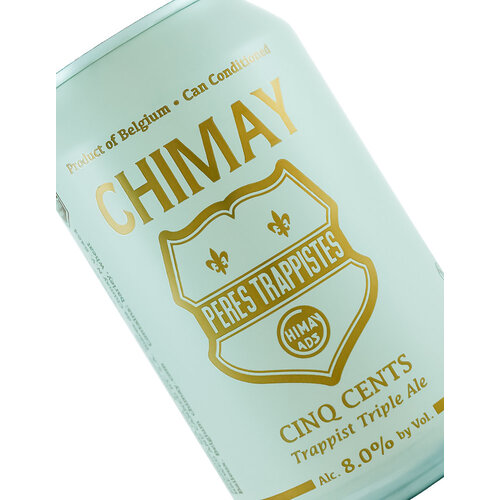 Chimay Cinq Cents Trappist Triple Ale (White) 330ml can - Belgium
