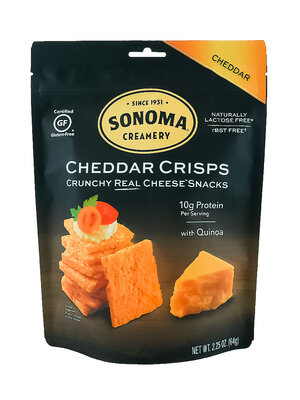 Sonoma Creamery Cheddar Crisps 2.25oz Bag, Sonoma, California