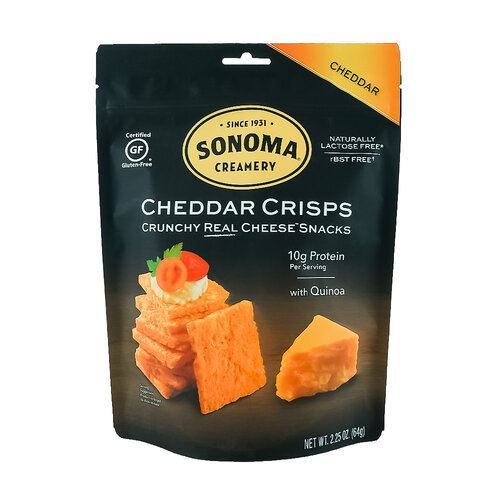 Sonoma Creamery Cheddar Crisps 2.25oz Bag, Sonoma, California