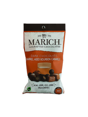 Marich Dark Chocolate Barrel Aged Bourbon Caramels, Hollister, CA, 2 oz.