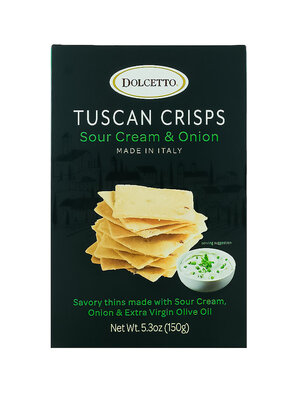 Dolcetto Sour Cream & Onion Tuscan Crisps 5.3oz