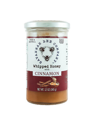 Savannah Bee Company Whipped Honey With Cinnamon 12oz Jar, Savannah, GA