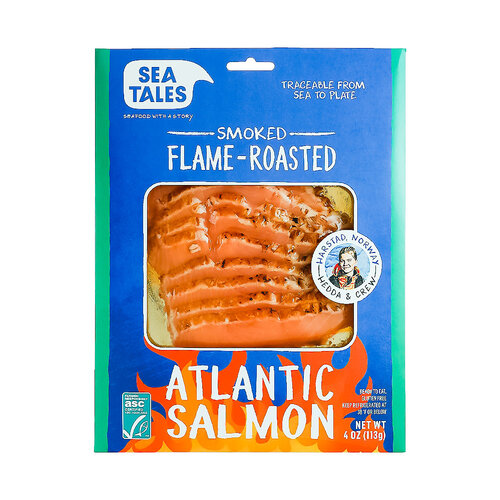 Sea Tales Flame-Roasted Smoked Salmon 4oz, Norway