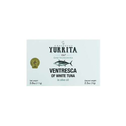 Yurrita "De Bonito Del Norte" Ventresca Of White Tuna In Olive Oil 3.9oz, Spain
