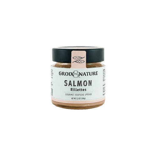 Groix & Nature Salmon Rillettes Gourmet Seafood Spread 3.5oz Jar, France