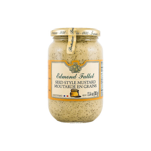 Edmond Fallot Dijon All Natural Seed Style Mustard, Moutarde en Grains 13.4oz Jar, France