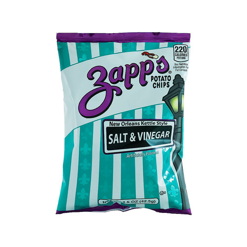 Zapp's Salt & Vinegar New Orleans Kettle Style Potato Chips 2oz Bag
