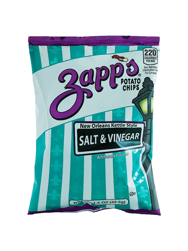 Zapp's Salt & Vinegar New Orleans Kettle Style Potato Chips 1.5oz Bag