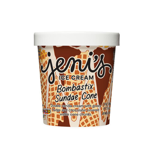 Jeni's Bombastix Sundae Cone Ice Cream Pint, Ohio Jeni's Bombastix Sundae Cone Ice Cream Pint, Ohio