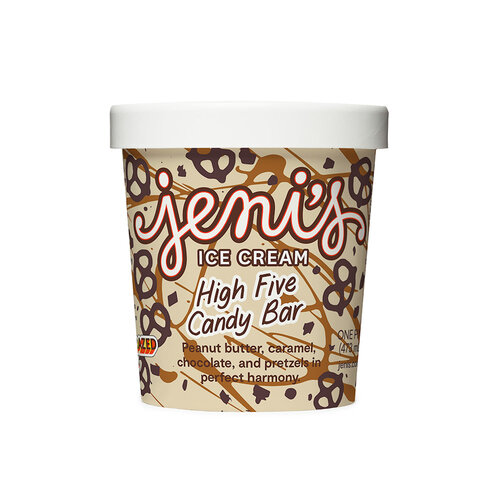 Jeni's "High Five Candy Bar" Ice Cream Pint, Ohio Jeni's "High Five Candy Bar" Ice Cream Pint, Ohio