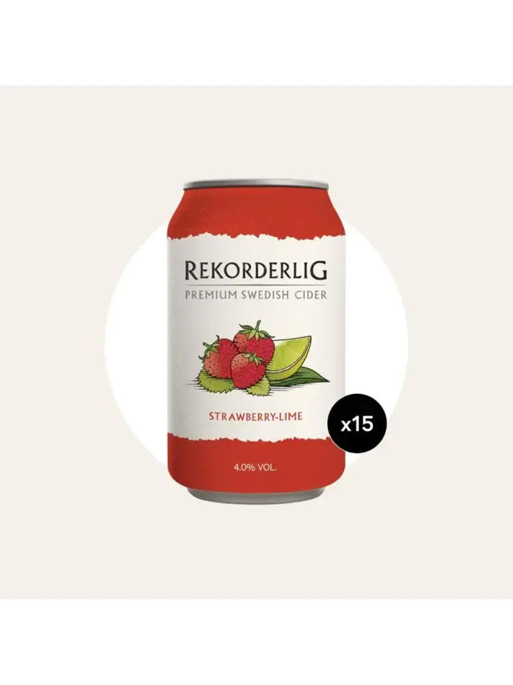 Rekorderlig Strawberry Lime Cider 12oz cans - Sweden
