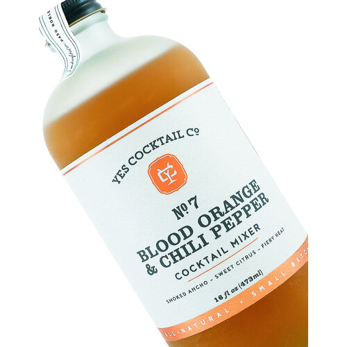 Yes Cocktail Co. No. 7 "Blood Orange & Chili Pepper" Cocktail Mixer 16oz Bottle, Paso Robles, California Yes Cocktail Co. No. 7 "Blood Orange & Chili Pepper" Cocktail Mixer 16oz Bottle, Paso Robles, California