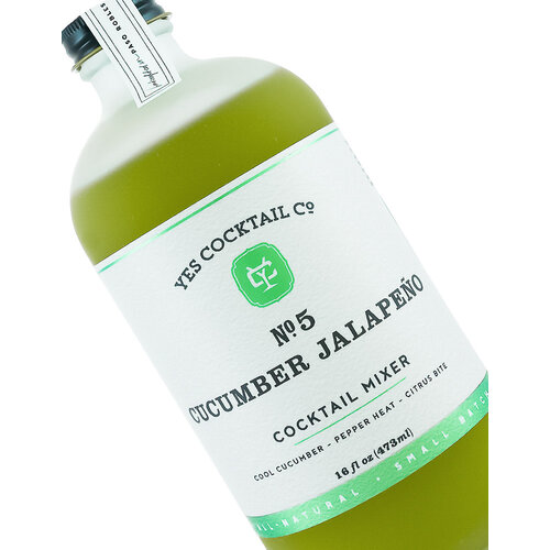 Yes Cocktail Co. No. 5 "Cucumber Jalapeno" Cocktail Mixer 16oz Bottle, Paso Robles, California Yes Cocktail Co. No. 5 "Cucumber Jalapeno" Cocktail Mixer 16oz Bottle, Paso Robles, California