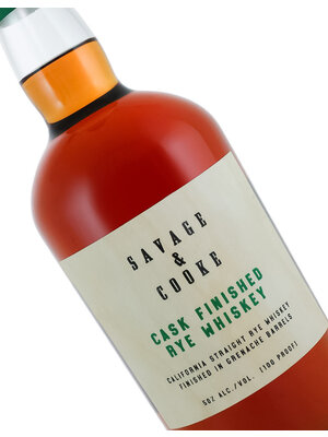 Savage & Cooke Cask Finished Rye Whiskey, Vallejo, CA