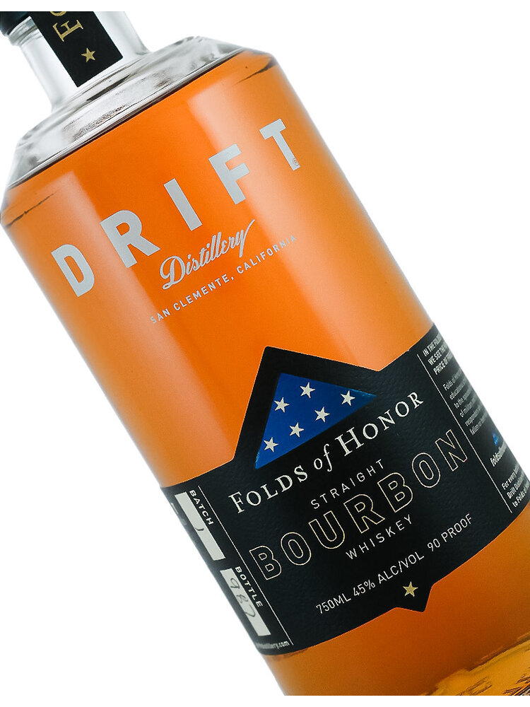 Drift Distillery "Folds Of Honor" Straight Bourbon Whiskey, San Clemente, CA