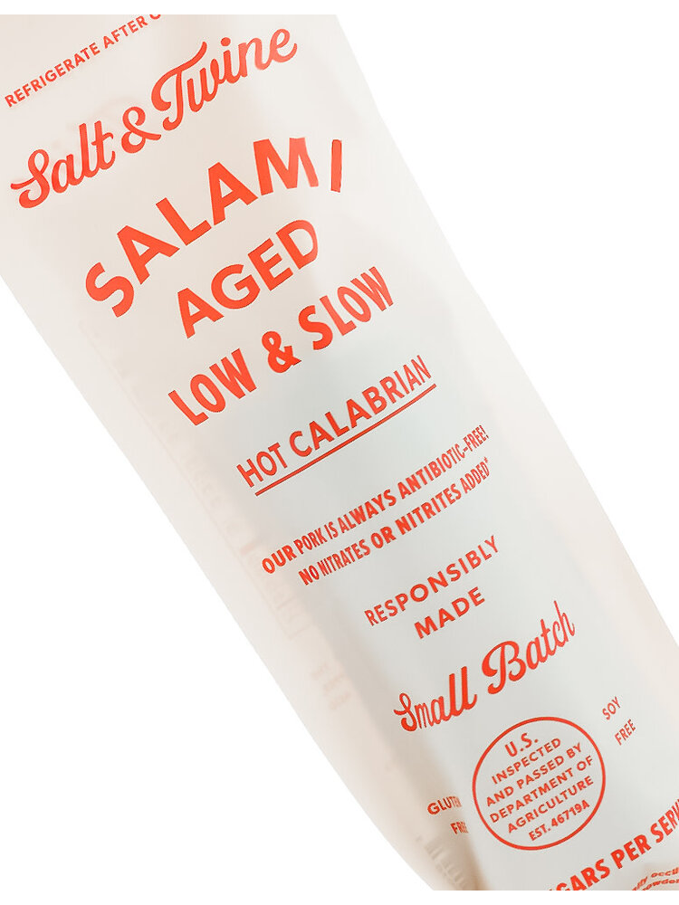Salt & Twine "Hot Calabrian" Salami Aged Low & Slow 5oz Chub