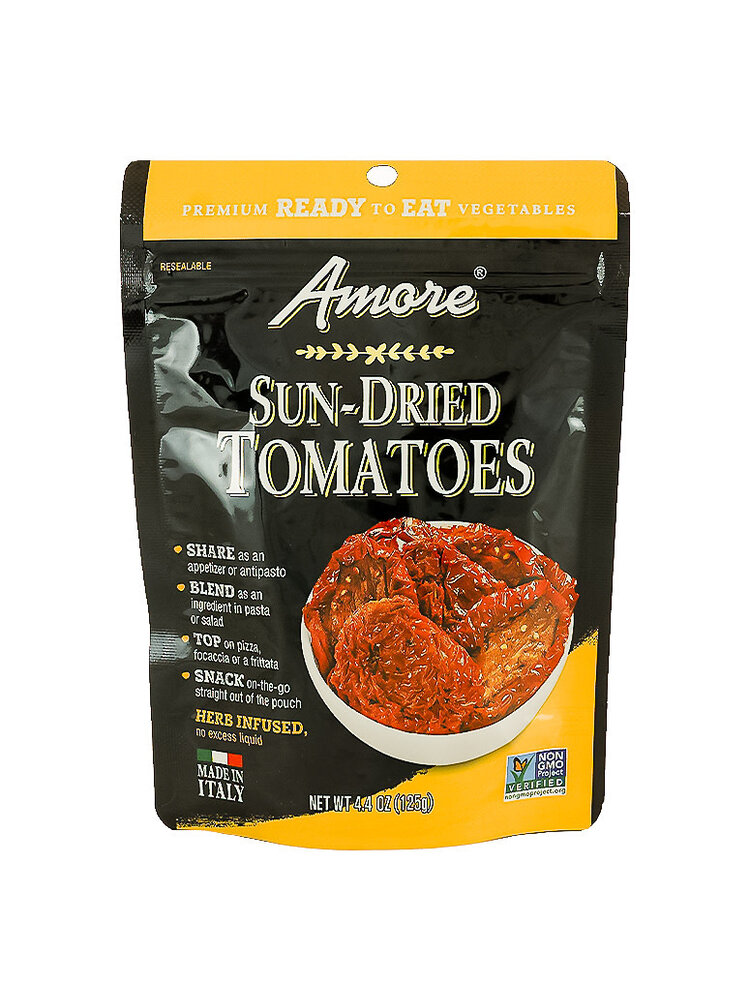 Amore Sun-Dried Tomatoes 4.4oz Pouch, Italy