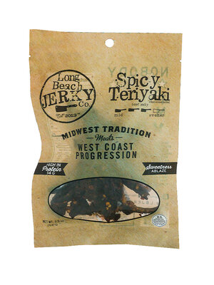 Long Beach Jerky Co. Spicy Teriyaki 2.5oz Bag, Long Beach, California