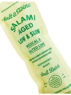 Salt & Twine "Mezcal & Salted Lime" Salami Aged Low & Slow 5oz Chub
