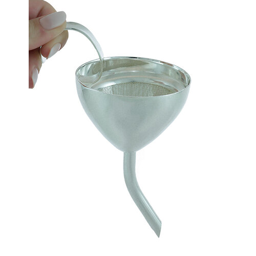 Classic Silver Plated Wine Funnel With Screen