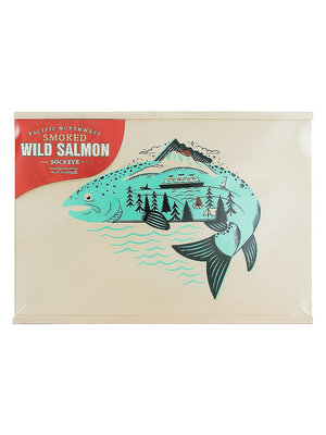 SeaBear Pacific Northwest Smoked Wild Salmon Sockeye 6oz in Wood Box