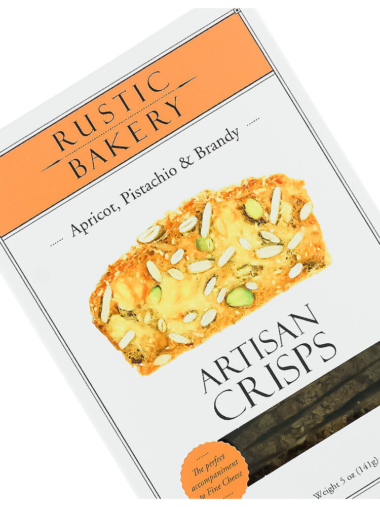 Rustic Bakery Apricot, Pistachio and Brandy Artisan Crisps 5oz, Petaluma, California