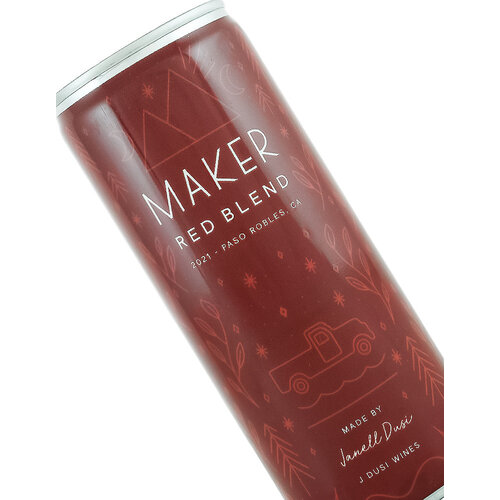 Maker 2021 Red Blend Made By Janell Dusi J Dusi Wines 250ml can, Paso Robles