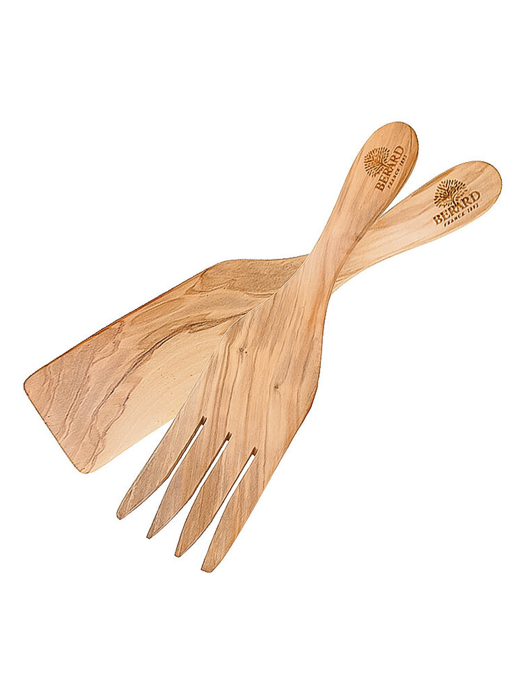 Berard Olive Wood Spaghetti Servers, France