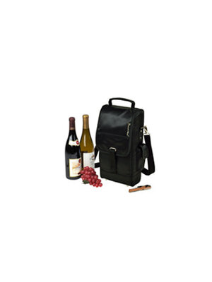 Picnic at Ascot Two Bottle Wine Tote Black