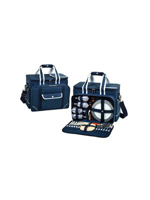 Picnic at Ascot Picnic Cooler for Four Navy Blue