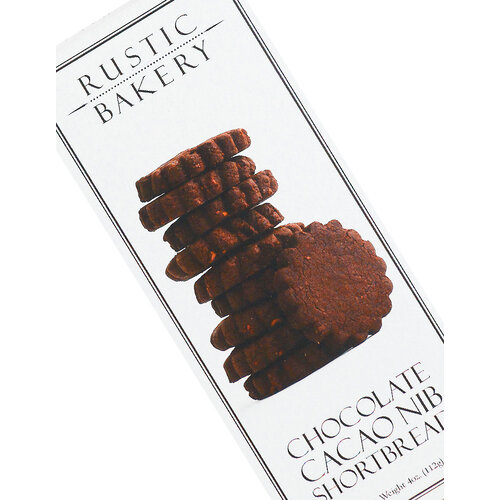 Rustic Bakery Chocolate Cacao Nib Shortbread 4oz, Petaluma, California