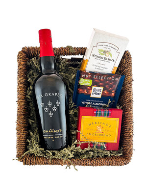 "Graham's Six-Grapes Reserve Porto" Single Bottle Gift Basket