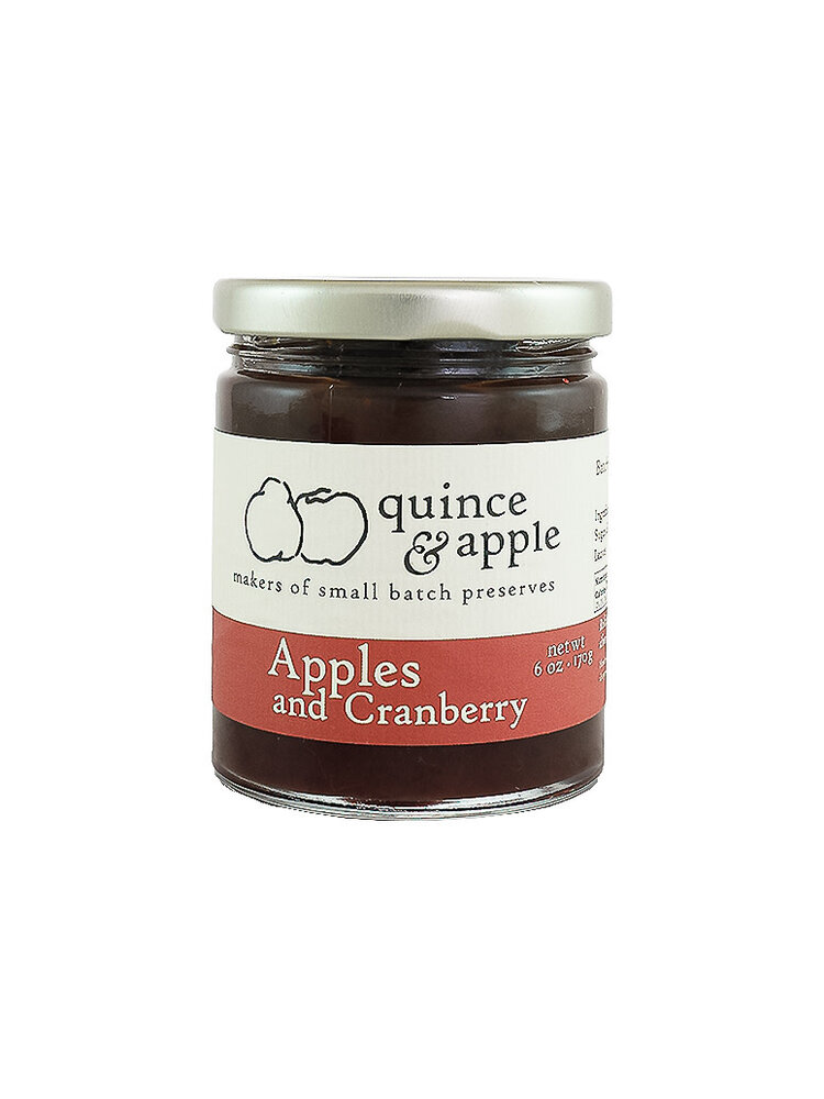 Quince & Apple Apples and Cranberry Preserves 6oz Jar, Wisconsin