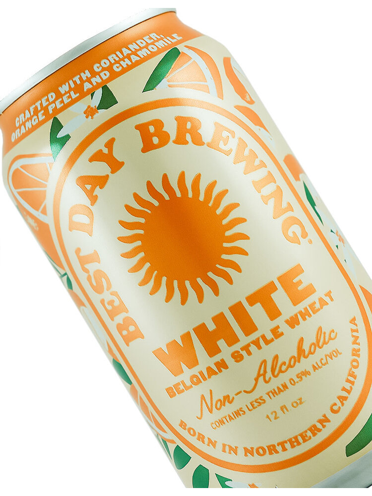 Best Day Brewing "White" Non-Alcoholic Belgian Style Wheat 12oz can - Sausalito, CA