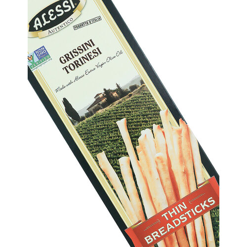 Alessi Autentico Grissini Torinesi Thin Breadsticks 3oz, Italy Alessi Autentico Grissini Torinesi Thin Breadsticks 3oz, Italy