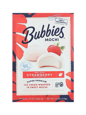 Bubbies Mochi Red, Ripe Strawberry 6 Pieces, Phoenix, Arizona